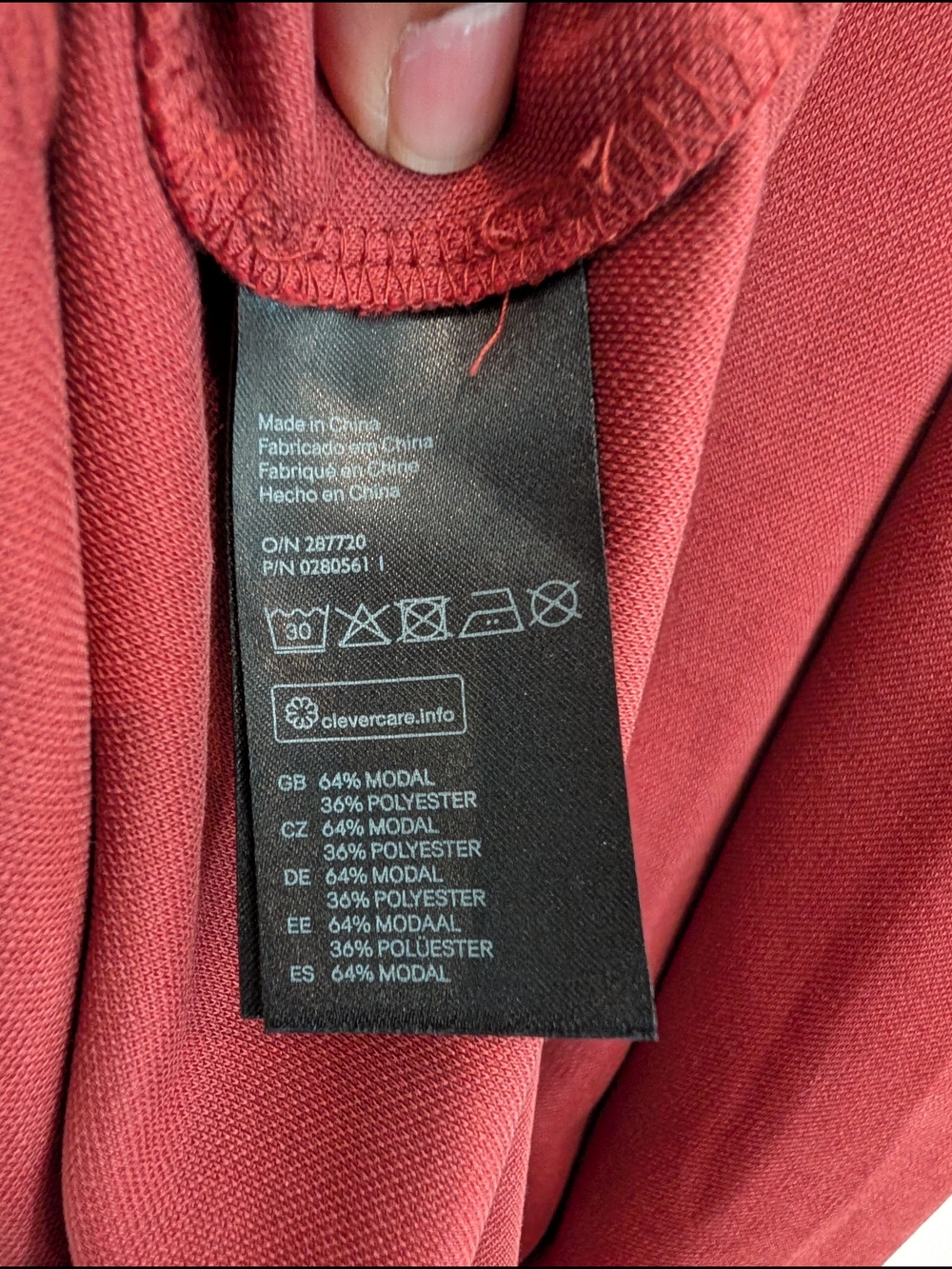 H&M Brick Red V-Neck Long Sleeve Maxi Dress - Picture 6 of 6